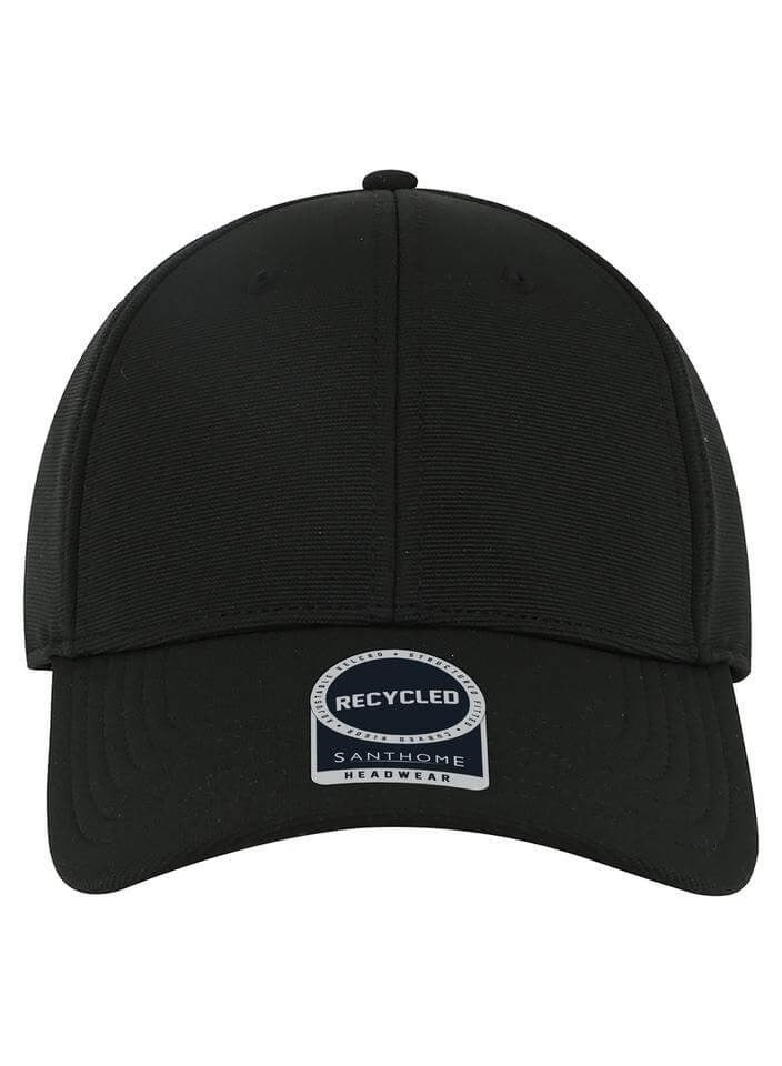 SANTHOME Santhome Titan Cap for Men Branded Recycled structured 6 Panel Premium cap with a Stylish Heavy Ribbed Double Jersey Knit Structure with Silent Adjustable Velcro  - Image 4