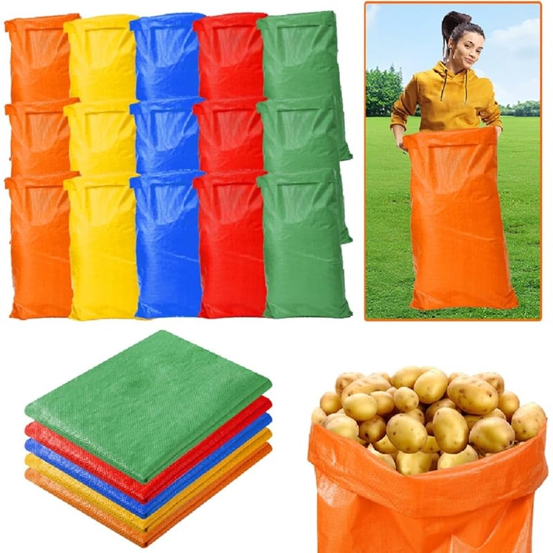 Lovyno 15Pcs Potato Sack Race Bags Large Size Game Race Bag Set Suitable for Carnival Easter Christmas Outside Lawn Sports Games, Birthday Parties, Outdoor Family Gatherings, Barbecues - Image 1