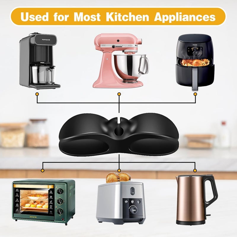 Keva Cord Organizer for Appliances, 6PCS Upgraded Kitchen Appliance Cord Organizer Stick On, Wire Organizers, Cord Holders, Command Hooks, Cord Wrapper for Appliances, Pressure Cooker, Mixers - Image 5