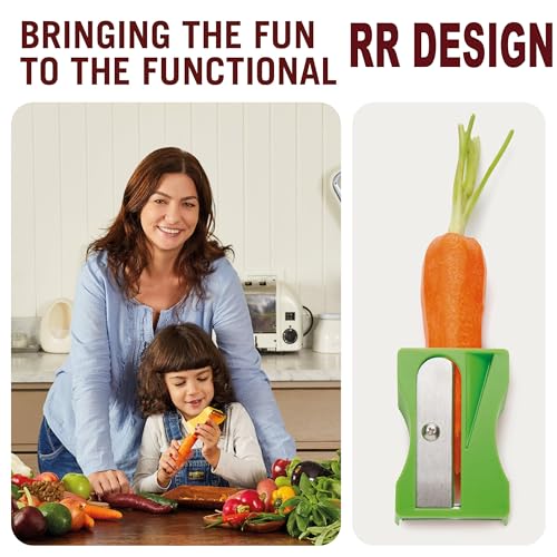 RR Design Fruit Vegetable Carrot Sharpener Peeler Kitchen Tool Curl Slicer Thin Slicer-Mix Colors - Image 5