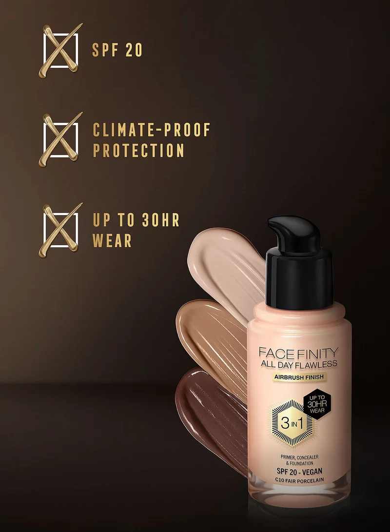 Max Factor Max Factor Facefinity All Day Flawless Foundation - C10 Fair Porcelain, 30ml