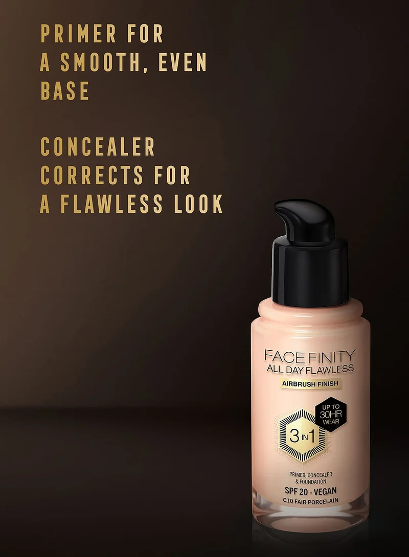 Max Factor Max Factor Facefinity All Day Flawless Foundation - C10 Fair Porcelain, 30ml