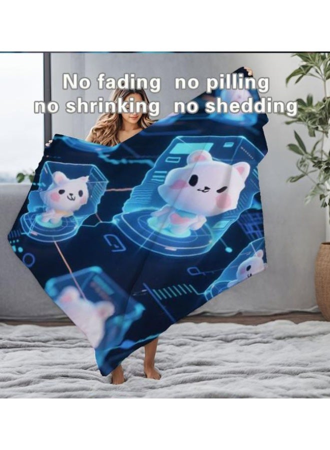 عام بطانية رقيقة من الفانيلا الكرتونية للأطفال والرضع (دافئة ومريحة، ومناسبة للنوم والألعاب) 70 سم * 100 سم - Image 5