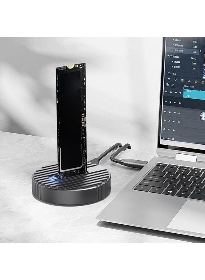 GHD-D21 M.2 NVMe/SATA SSD Docking Station – USB 3.2 Gen 2 10Gbps Tool-Free External SSD Enclosure Adapter - Image 3
