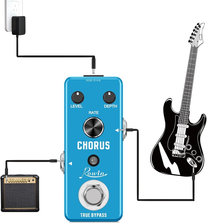Rowin Analog Chorus Pedal for Electric Guitar Bass True Bypass LE-304 - Image 5