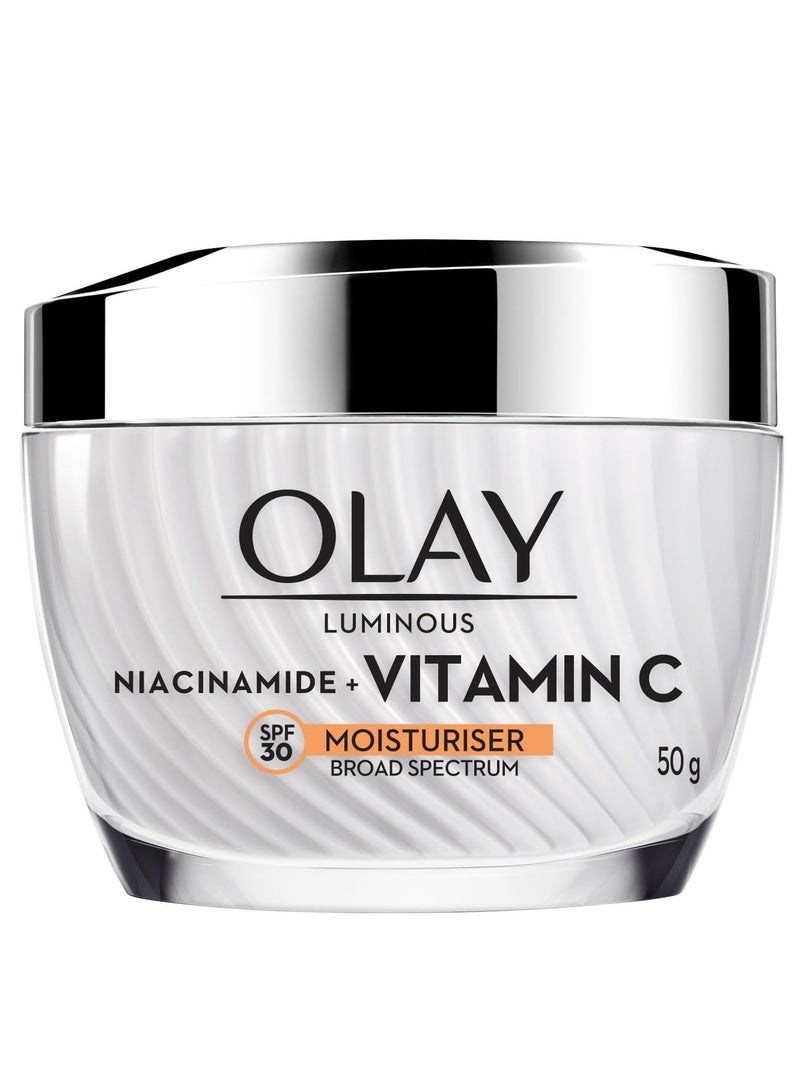 Olay Vitamin C Face Cream with SPF30 l Brightens Skin and Reveals Glow | Smooth Texture with Niacinamide l Paraben and Sulphate Free | Normal, Oily, Dry and Combination Skin l 50g - Image 1