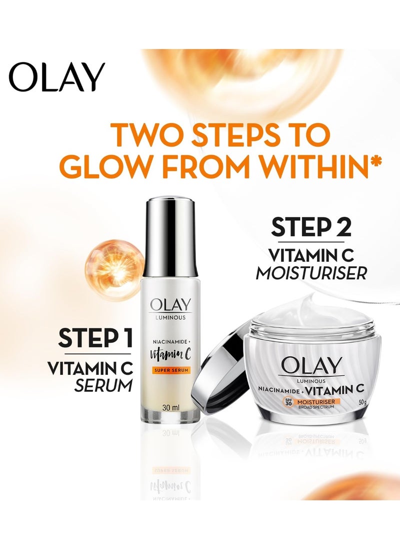 Olay Vitamin C Face Cream with SPF30 l Brightens Skin and Reveals Glow | Smooth Texture with Niacinamide l Paraben and Sulphate Free | Normal, Oily, Dry and Combination Skin l 50g - Image 5
