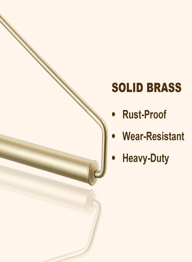 Hiendure Folding Clothes Hanger Gold Brushed Drying Clothes Rack Wall-Mounted Space Saver for Laundry Room Closet, Brass, 12 Inch - Image 5