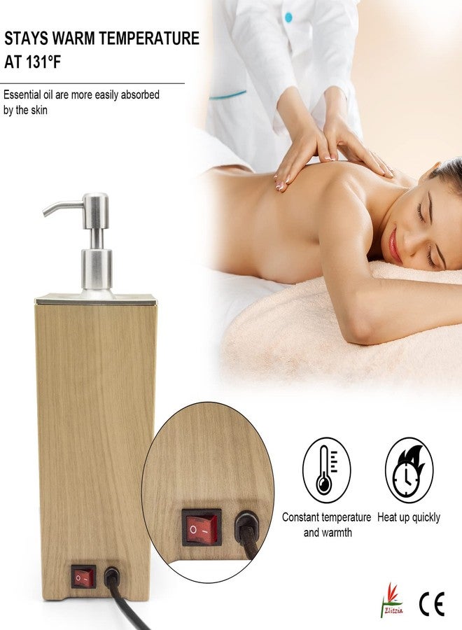Elitzia Massage Oil Warmer with 2 Pump Bottles for Salon Spa Home Use - Image 2
