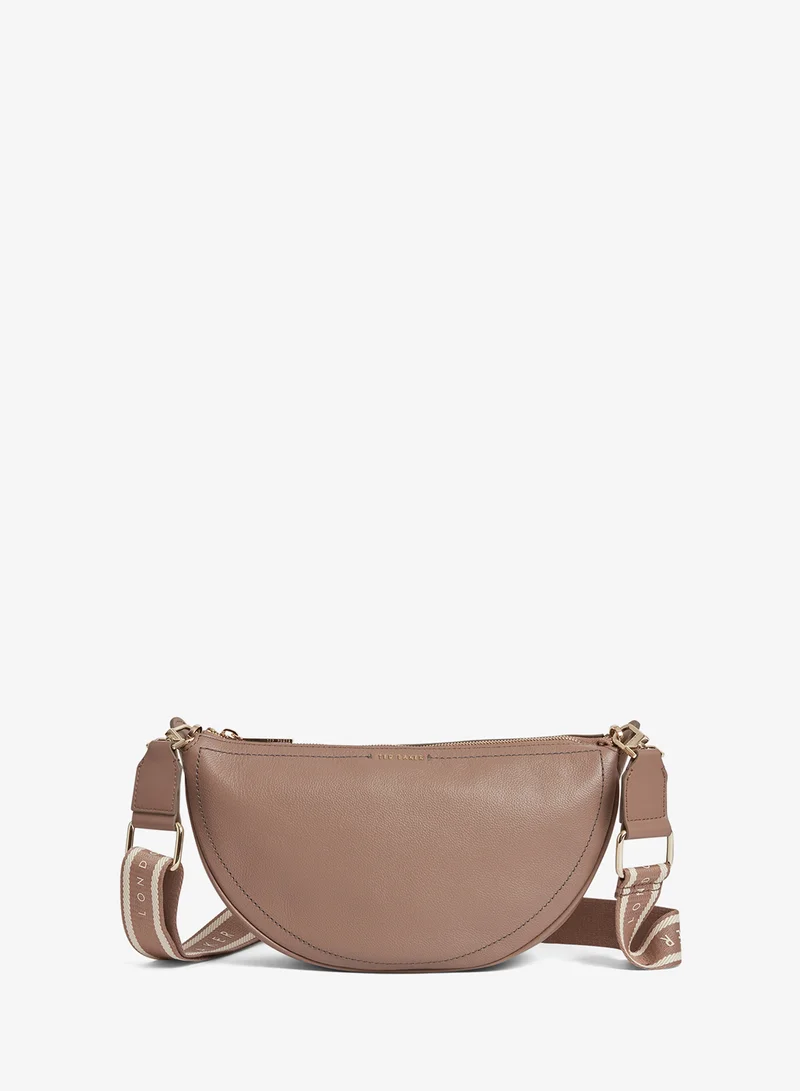 Ted Baker Webbing Leather Half Moon Crossbody Bag