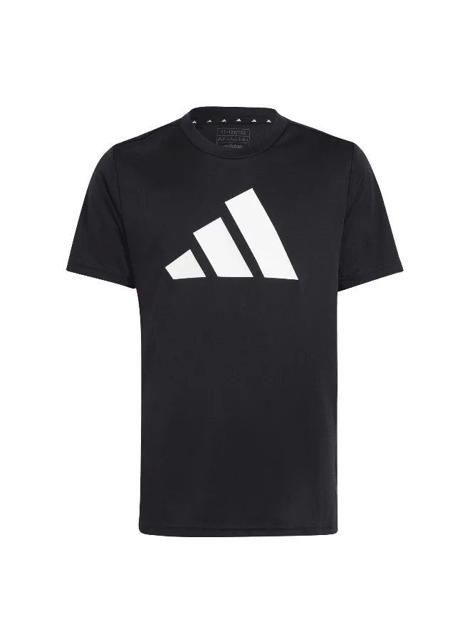 Adidas adidas U Tr-Es Logo T Black Training T-Shirts 5-6Y