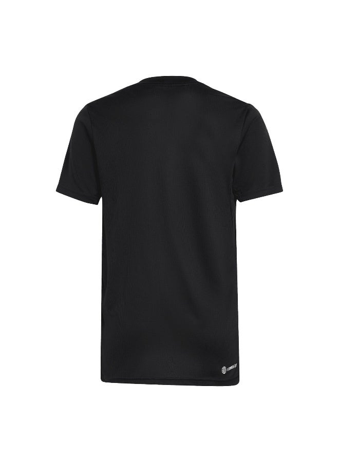 Adidas U Tr-Es Logo T Black Training T-Shirts 5-6Y  - Image 3