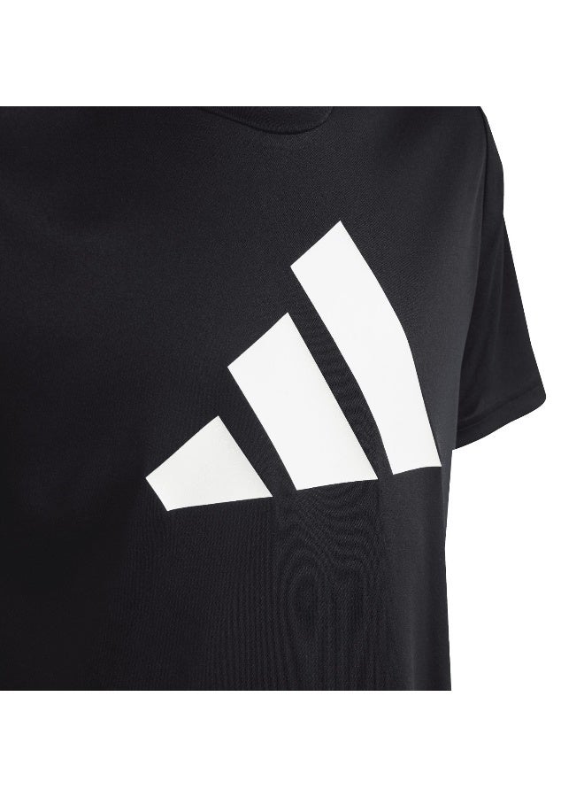 Adidas U Tr-Es Logo T Black Training T-Shirts 5-6Y  - Image 4