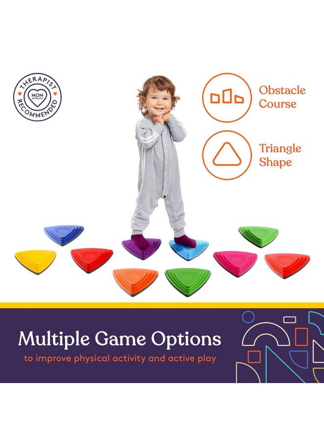 Special Supplies 10 Stepping Stones For Kids Indoor And Outdoor Balance Blocks Promote Coordination, Balance Strength Child Safe Rubber, Non-Slip Edging - Image 3