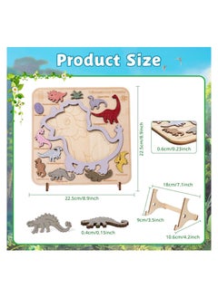 3 in 1 Dinosaur Wooden Puzzle Stacking Toys, Enhance Baby Matching Cognitive Skills Montessori Toys,Toddler Early Learning Educational Toys Puzzle Gifts - pzsku/Z25956D79B5DF02BB7F3AZ/45/_/1722014405/5f5974d2-e6f1-4bbf-89fa-928d366b4c40