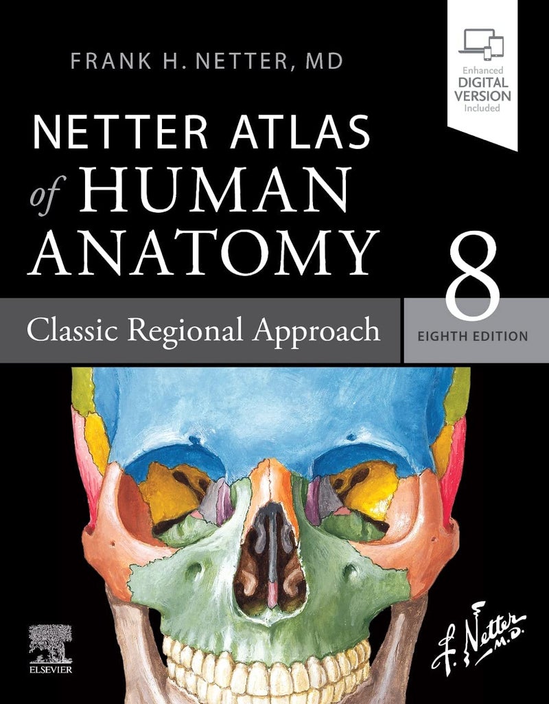 Elsevier Netter Atlas of Human Anatomy: Classic Regional Approach: paperback + eBook