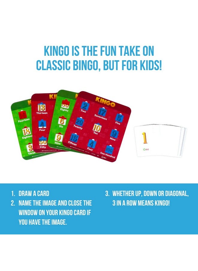 ريجال جيمز - Kingo Numbers Edition - لعبة بينجو للأطفال في رياض الأطفال ومرحلة ما قبل المدرسة - لعبة تعليمية ممتعة للفصول الدراسية والمنزل - لعبة بناء المفردات للأطفال بينجو - Image 1