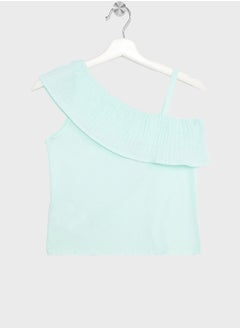 Kids Essential Ruffled Asymmetric T-Shirt