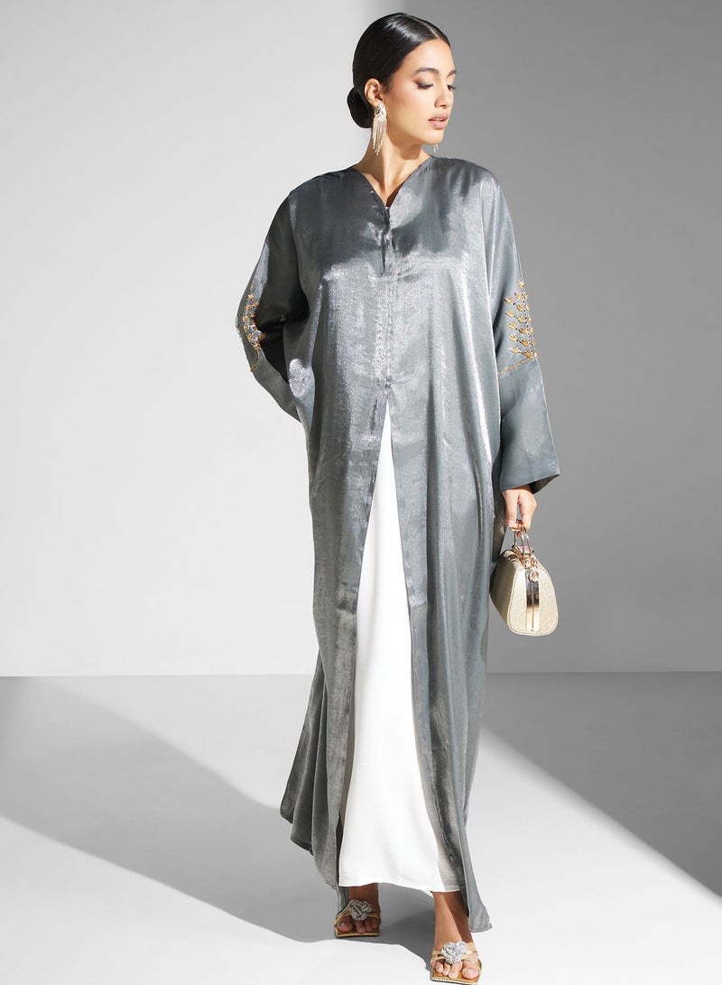 Embellished Cape Sleeve Abaya