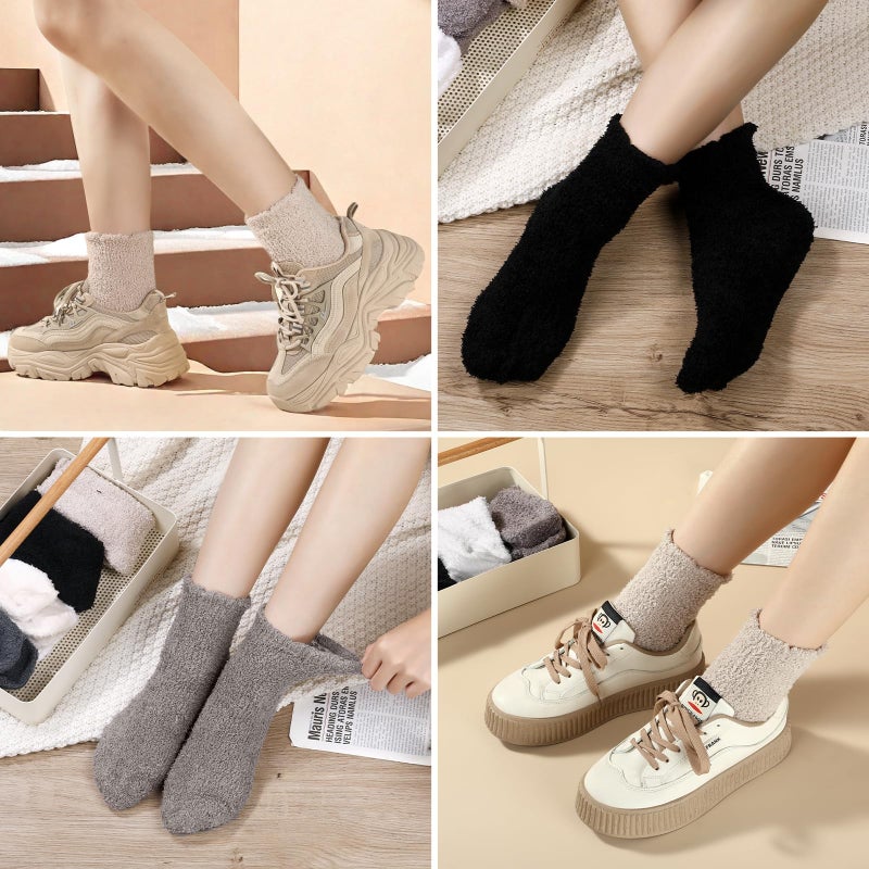 Premillow Fuzzy Socks for Women - Women's Fluffy Socks, Soft Cozy Sock for Women, Winter Thick Warm Sleeping Fluffy Sock for Womens - Image 2