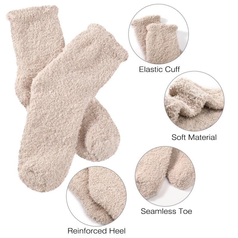 Premillow Fuzzy Socks for Women - Women's Fluffy Socks, Soft Cozy Sock for Women, Winter Thick Warm Sleeping Fluffy Sock for Womens - Image 4