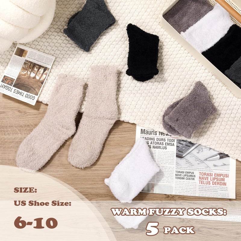 Premillow Fuzzy Socks for Women - Women's Fluffy Socks, Soft Cozy Sock for Women, Winter Thick Warm Sleeping Fluffy Sock for Womens - Image 3