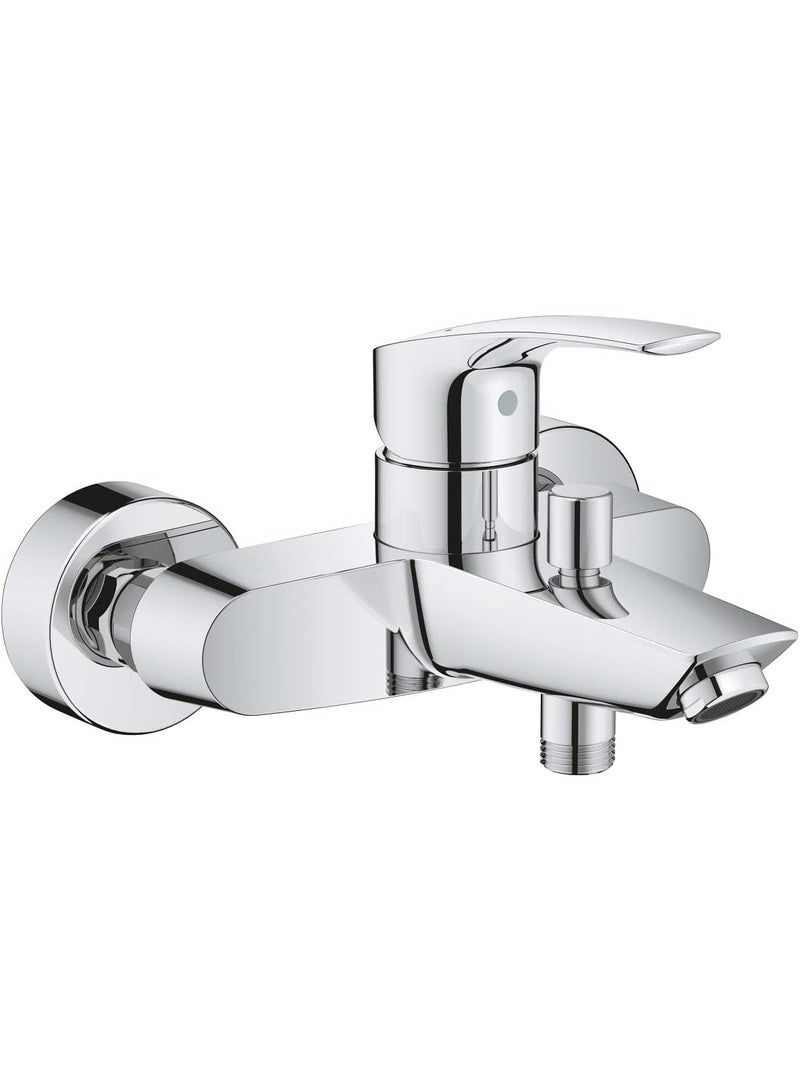 جروهي خلاط حوض الاستحمام والدش ذو ذراع واحد من GROHE Eurosmart، وصلة نصف بوصة، طلاء كروم – 3330030F - Image 3