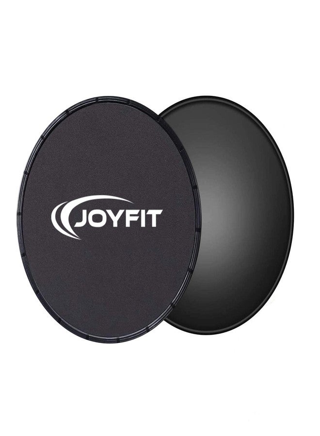 JoyFit Exercise Core Sliders- Dual Sided Exercise Gliding Discs, Ab, Back, Hip, and Leg, Exercise Gear for Gym, Home, Yoga, Strengthen Abdomen, Improve Balance. Ideal for Men and Women Pair (Black) - Image 1