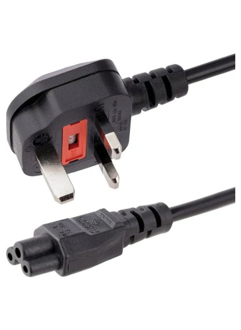 ماركة غير محددة كابل طاقة الكمبيوتر المحمول من StarTech.com بطول 3 أقدام في المملكة المتحدة، BS 1363 إلى C5 ميكي ماوس، 2.5 أمبير 250 فولت، 18AWG، سلك بديل للطابعات وشواحن الكمبيوتر المحمول  - Image 1