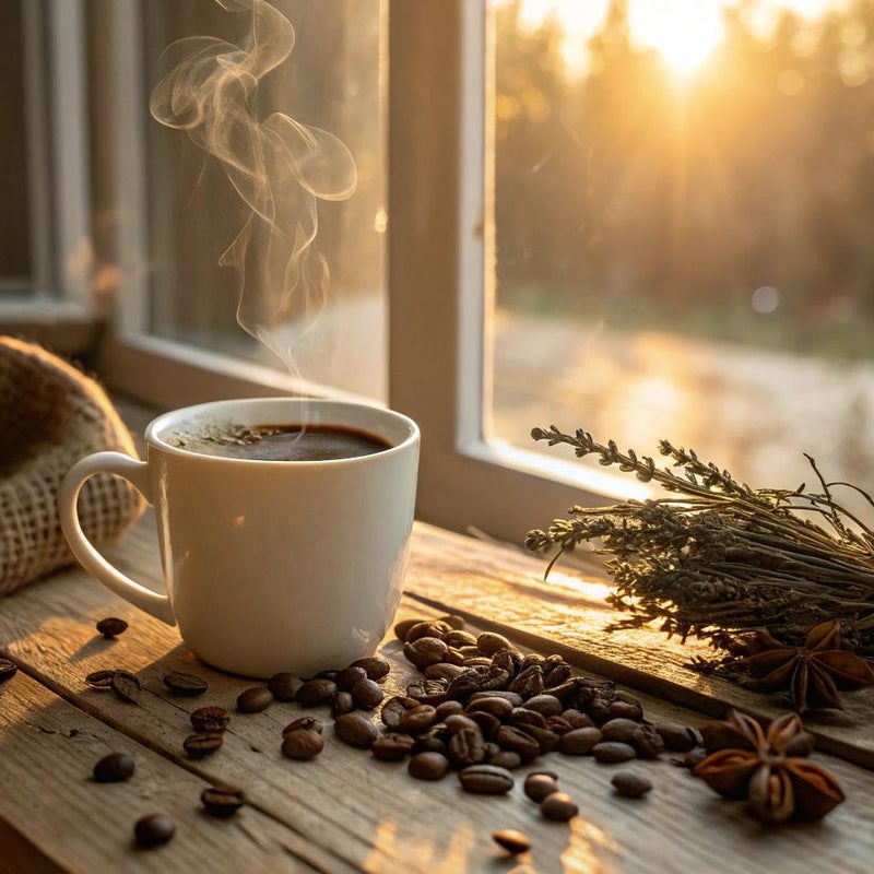 Four Sigmatic Calm Organic Instant Coffee | Medium Roast Arabica with Reishi & Chaga Mushrooms for Stress Relief & Mood Support | USDA Organic | Half Caffeine | 10 Packets - Image 3