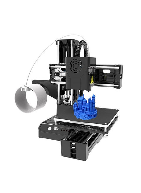 3D Printer Mini Desktop Printing Machine for Kids 100x100x100mm Print Size Removable Platform One-Key Printing with TF Card PLA Sample Filament for Beginners Household Education
