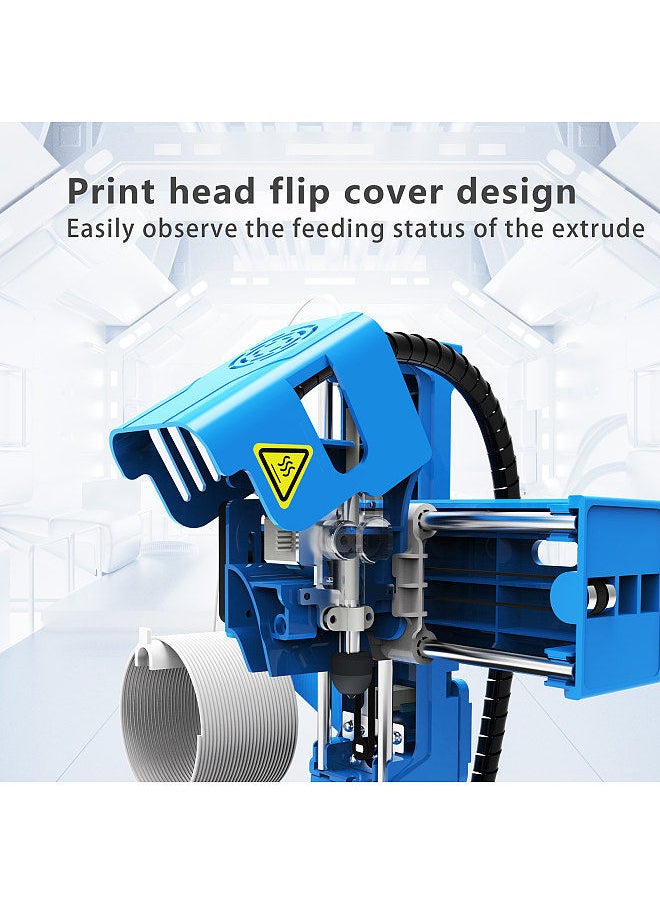 3D Printer Mini Desktop Printing Machine for Kids 100x100x100mm Print Size Removable Platform One-Key Printing with TF Card PLA Sample Filament for Beginners Household Education