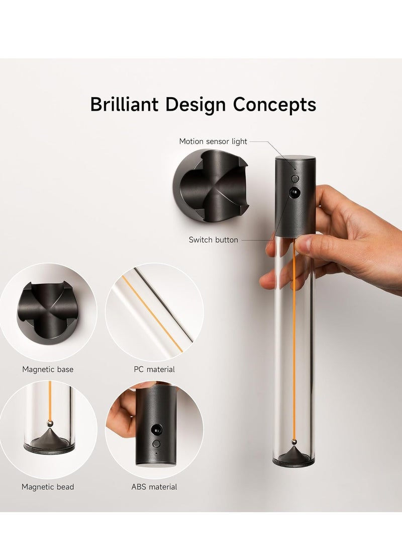 Multifunctional rechargeable LED light: flashlight, table lamp and magnetic wall light, featuring a warm light that is comfortable for the eyes and a smart sensor, with a luxurious transparent glass design. - Image 3