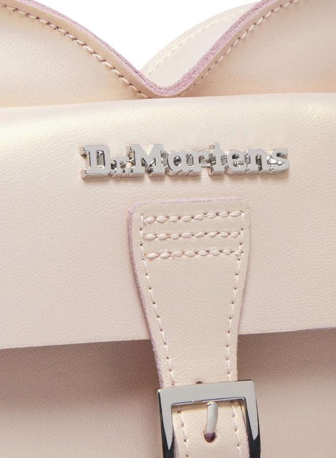 Dr. Martens Leather Heart Shaped Backpack, Powder Pink+Gold Shift - Image 2