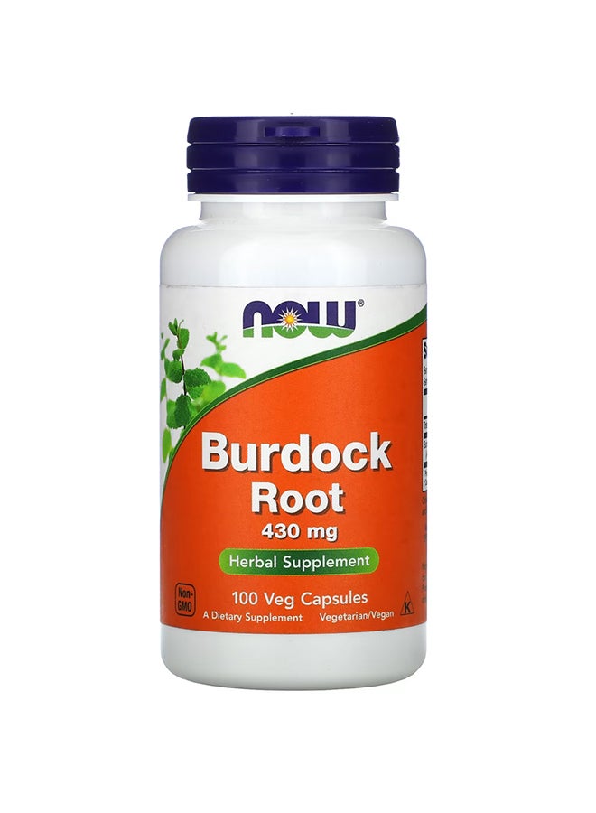 Now Foods Burdock Root 430 mg - 100 Capsules - Image 1