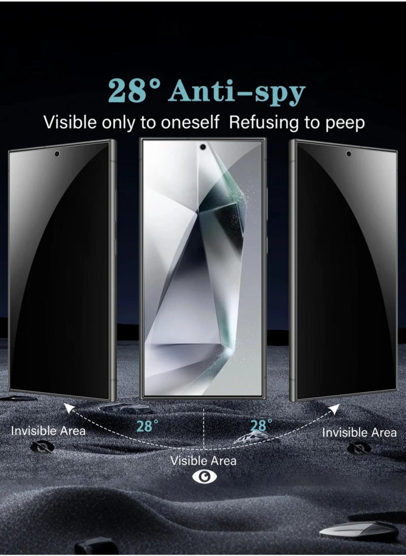2-Pack Tempered Glass Screen Protector for Samsung Galaxy S24 Ultra 6.8'' 2024 [Support Fingerprint Unlock] Not for Galaxy S24 Plus & S24[Full Coverage] with Transparent HD Clear Anti-Scratch