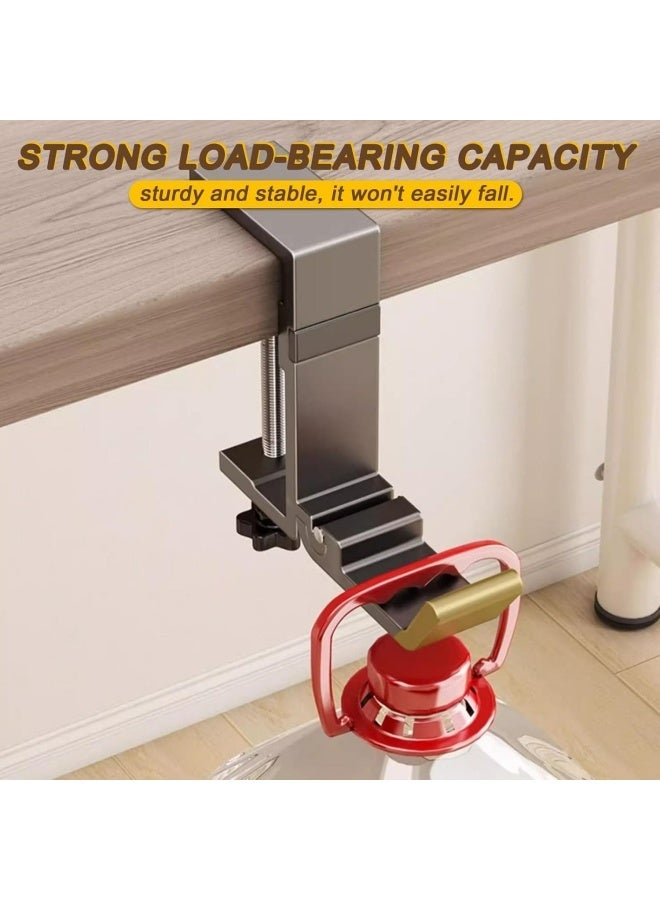 Desk Bag Hook - Bag Hanger for Table with Adjustable Arm Clamp - Aluminum Under Desk Handbag Hanger - Clamp Hook for Purse, Bag, Headphone,gray,2 pcs - Image 3