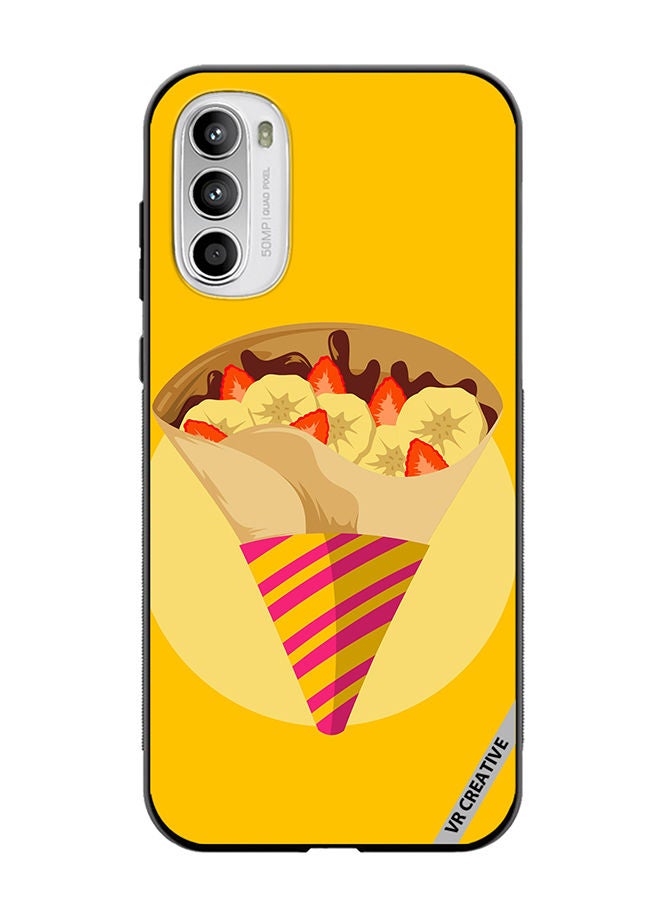 VR CREATIVE Protective Case Cover For Motorola Moto G82 A Delicious Crepes With Lots Of Toppings Design Multicolour - Image 1