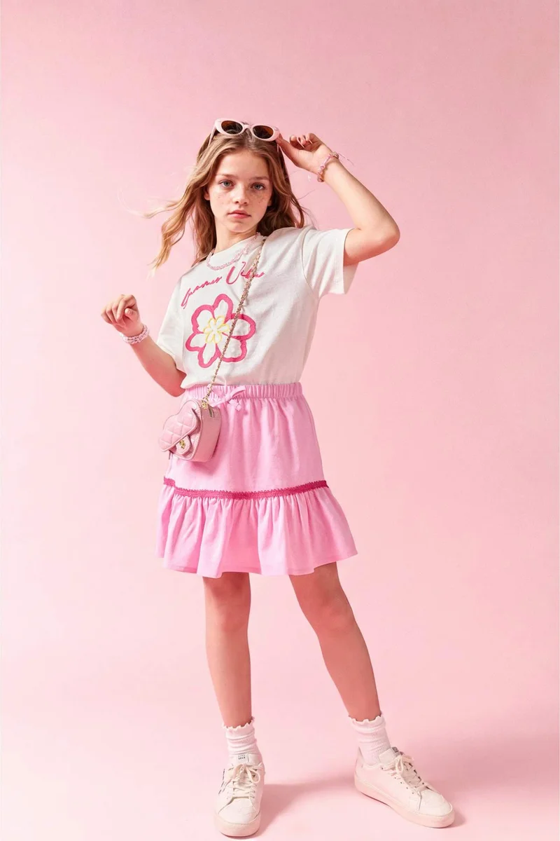 DeFacto Girl Linen Look Regular Fit Skirt