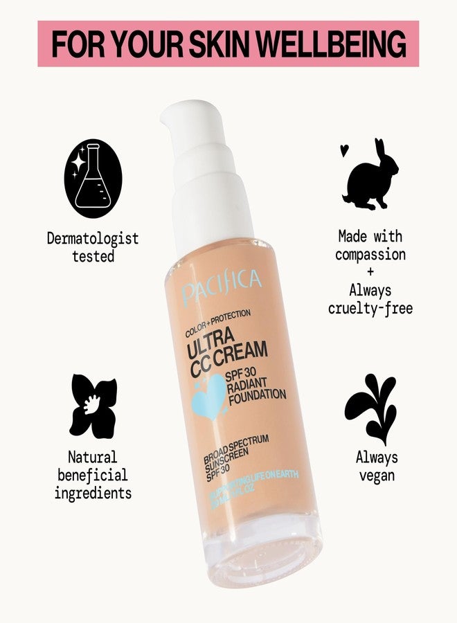Pacifica Ultra CC Cream Radiant Foundation SPF 17 - Warm-Light - Medium Coverage Color Correcting Cream, Dewy Finish, Mineral SPF, 1 oz - Image 4