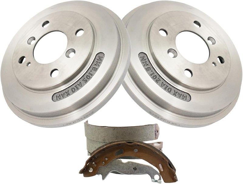 TRQ Rear Brake Drum & Shoe Kit for 11-16 Ford Fiesta New - Image 3