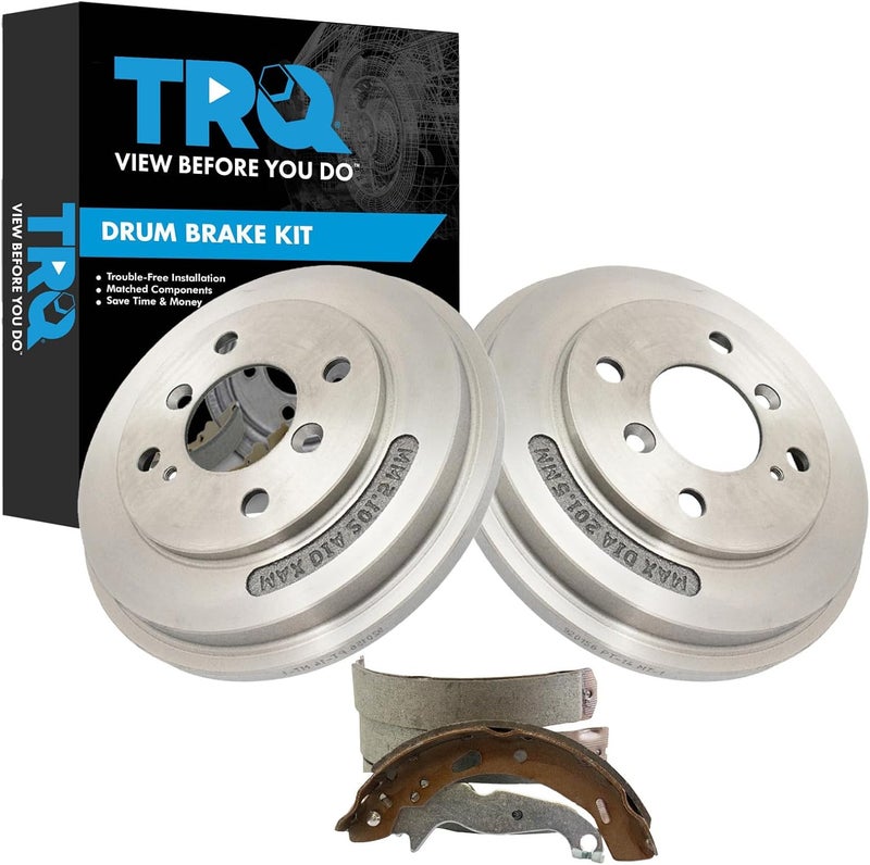 TRQ Rear Brake Drum & Shoe Kit for 11-16 Ford Fiesta New - Image 1