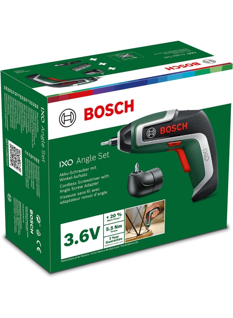 Bosch 3.6 V Cordless Screwdriver with Angle Adapter – Model 06039E0003 - Image 2