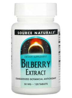 SOURCE NATURALS Bilberry Extract 50 mg 120 Tablets 