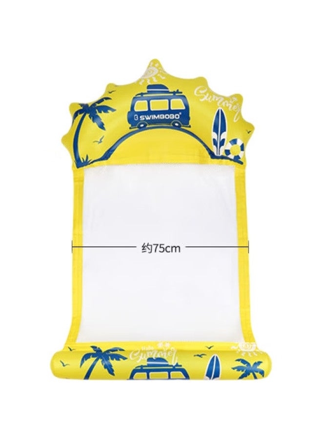 SwimBoBo Outdoor Inflatable Lounger Swimming Ring Floating Bed Water Floating Board With Backrest Mesh Pocket Floating Mat - Image 3