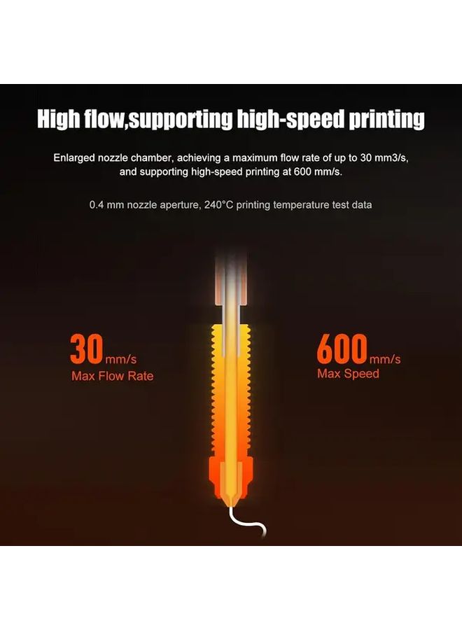 1Pcs 0.6mm Nozzle Quick Swap for Creality K1C Ender 3 V3 3D Printers Plus - Image 5