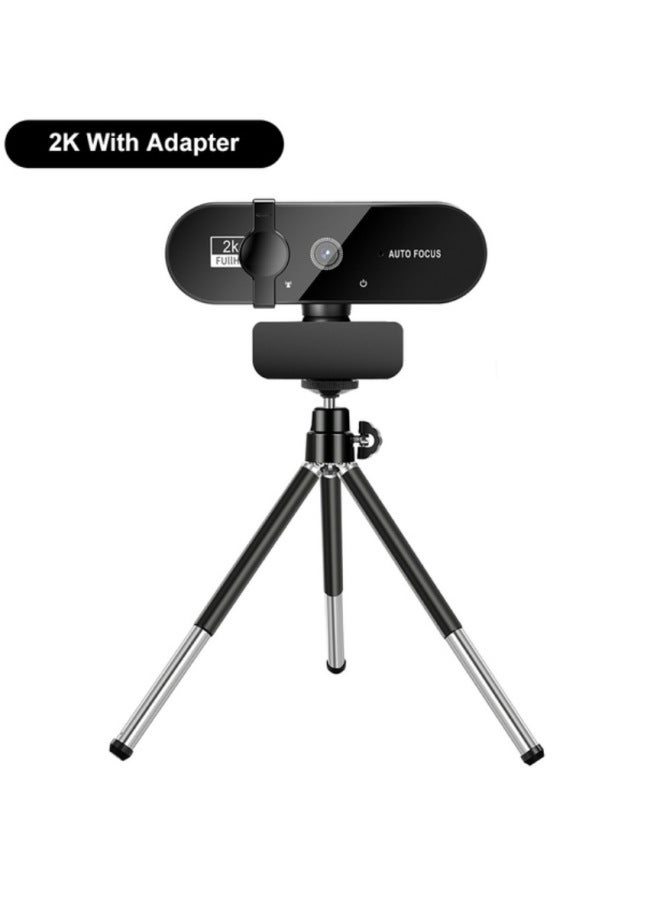 High Definition 1080p Computer Webcam Usb Camera For Online Class Live Broadcast Meeting Digital Camera-Color:W66 2K - Image 1