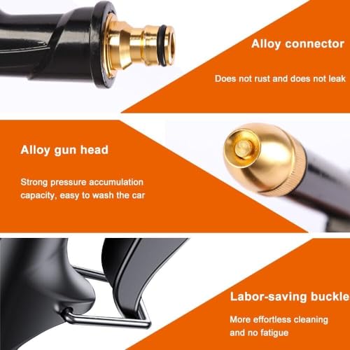 FANHAO Trigger High Pressure Water Spray Gun Nozzle For Water Pipe, Jet Sprayer Washer For Bike Washing Garden Cleaning, Water Pressure Gun For Car Wash for Gardening Watering Tools - Image 5
