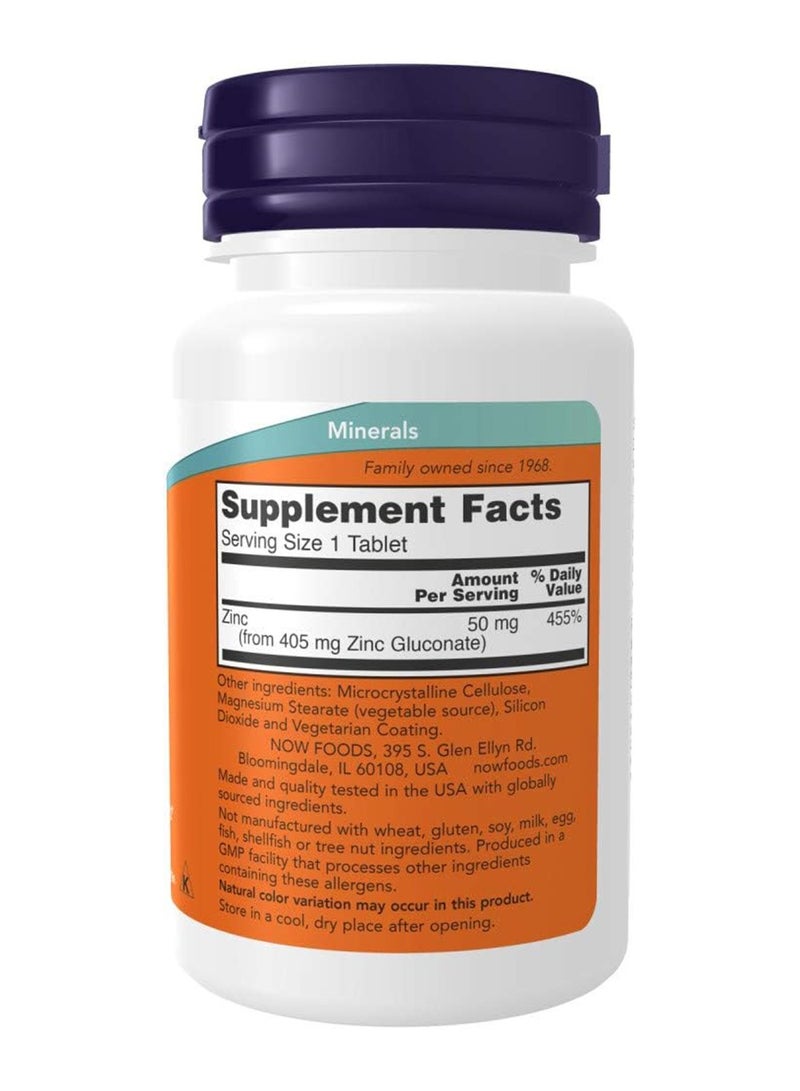 now Zinc 50 mg, Immune Support*, 100 Tablets - Image 2