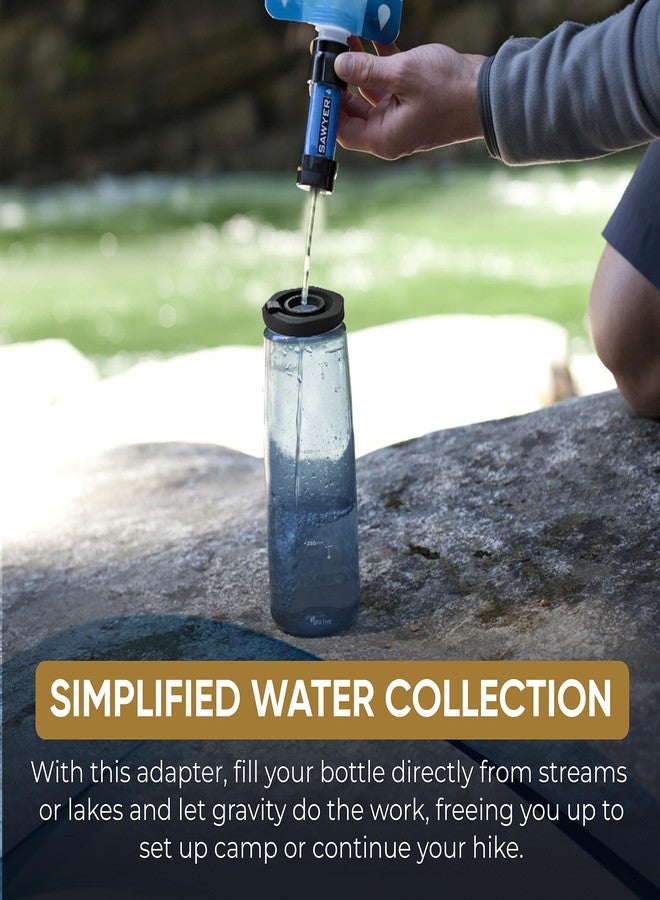 splash n color محول فلتر SplashNColor لزجاجات Sawyer Squeeze - متوافق مع زجاجات Nalgene ذات الفوهة العريضة، توصيل سريع، مانع للتسرب، خفيف الوزن، يُحسّن عملية ترشيح المياه بسهولة للاستخدام الداخلي والخارجي - Image 3